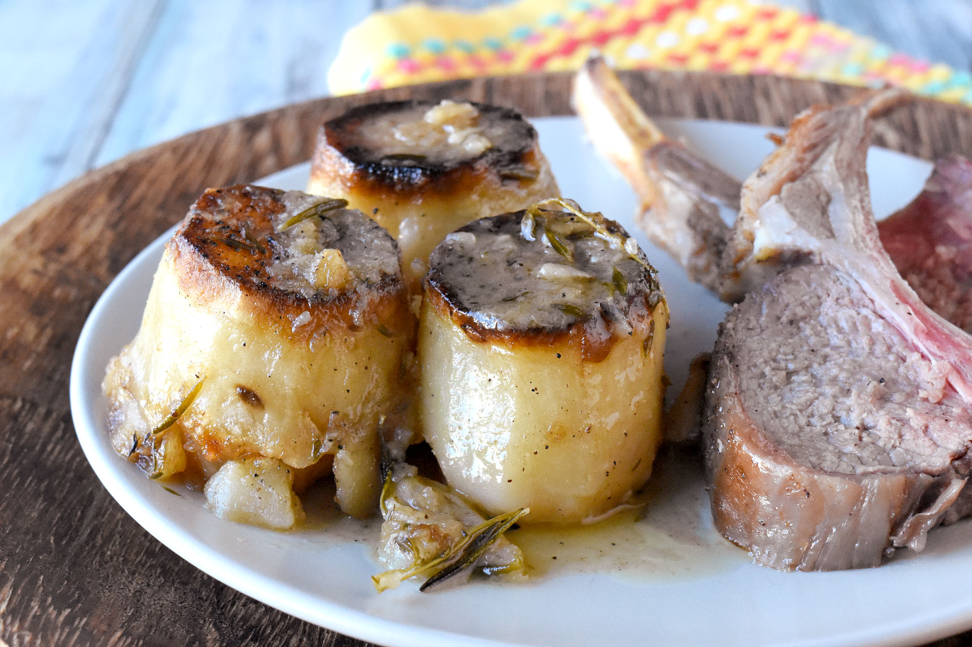 Unleash your inner chef with this simple yet impressive recipe for Fondant Potatoes. It’s the perfect side dish for your date night dinner. #OurFamilyTable #FoodieFavorites #GourmetSides #FoodEnthusiast #InstaGourmet #PotatoPerfection
