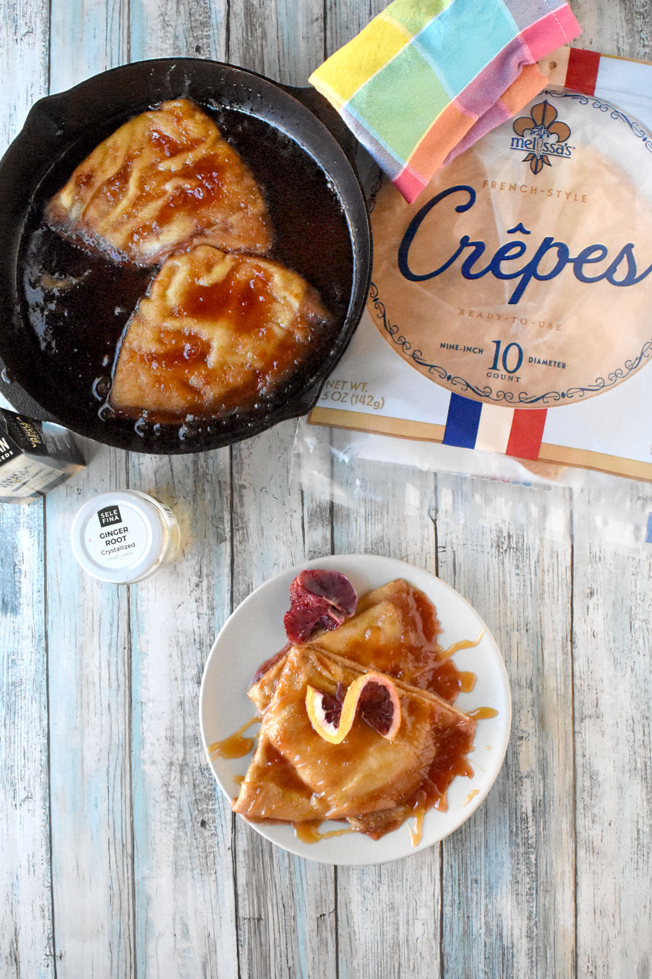 Satisfy your sweet tooth with the ultimate indulgence - #BloodOrange Crepe Suzette! A citrus twist on a classic dessert that is sure to brighten up your day.  #SpringSweetsWeek #dessertlover #foodie #CitrusCreations #SweetAndTangy #FruitDesserts #FrenchInspiredTreats #FlamingCrepes
