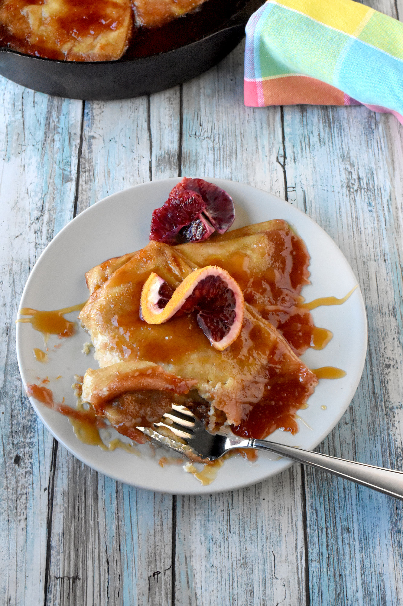 Satisfy your sweet tooth with the ultimate indulgence - #BloodOrange Crepe Suzette! A citrus twist on a classic dessert that is sure to brighten up your day.  #SpringSweetsWeek #dessertlover #foodie #CitrusCreations #SweetAndTangy #FruitDesserts #FrenchInspiredTreats #FlamingCrepes
