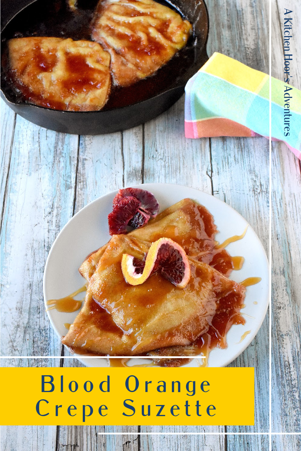 Satisfy your sweet tooth with the ultimate indulgence of Blood Orange Crêpe Suzette! A blood orange twist on a classic dessert that is sure to brighten up your Easter. #SpringSweetsWeek #dessertlover #foodie #CitrusCreations #SweetAndTangy #FruitDesserts #FrenchInspiredTreats #FlamingCrepes