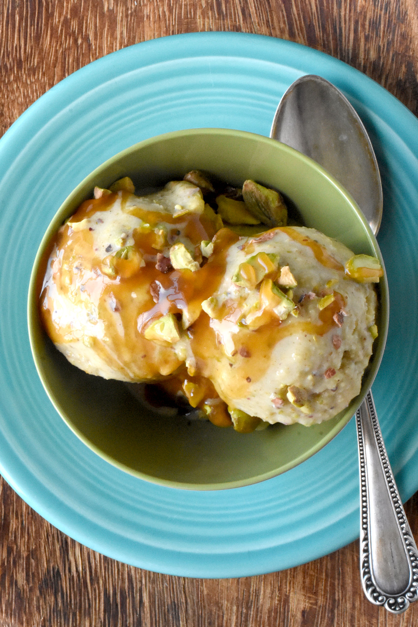 Indulge in the rich and nutty flavors of our Pistachio Mascarpone Ice Cream. You won't be able to resist! #PistachioLoversUnite #IceCreamObsession #FoodieFaves #DessertHeaven #SummerTreats
