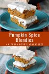 Who said pumpkin spice was just for lattes? These Pumpkin Spice Blondies are the perfect fall dessert 🎃 #HalloweenTreats #PumpkinSpiceLove #BakingWithPumpkinSpice #BlondiesOfInstagram #FallBakingDelights #HalloweenTreatsWeek #BlondieRecipe