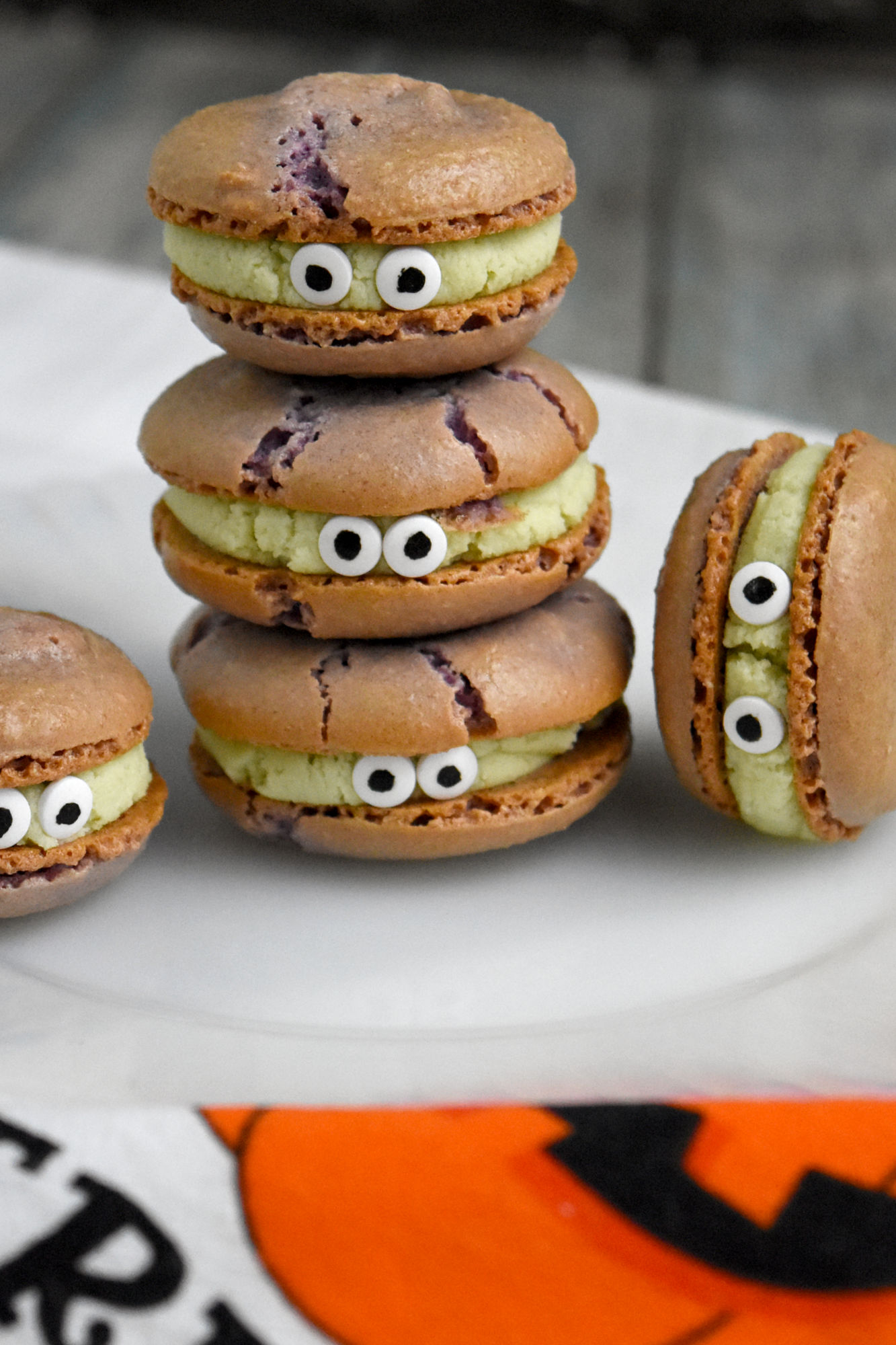 Some say the Purple People Eater Macarons are too pretty to eat...but we say they're too delicious NOT to eat! 😋👀  #PurplePeopleEaterMacarons #MacaronMagic #DeliciousDesserts #FoodieFaves #InstaSweets
