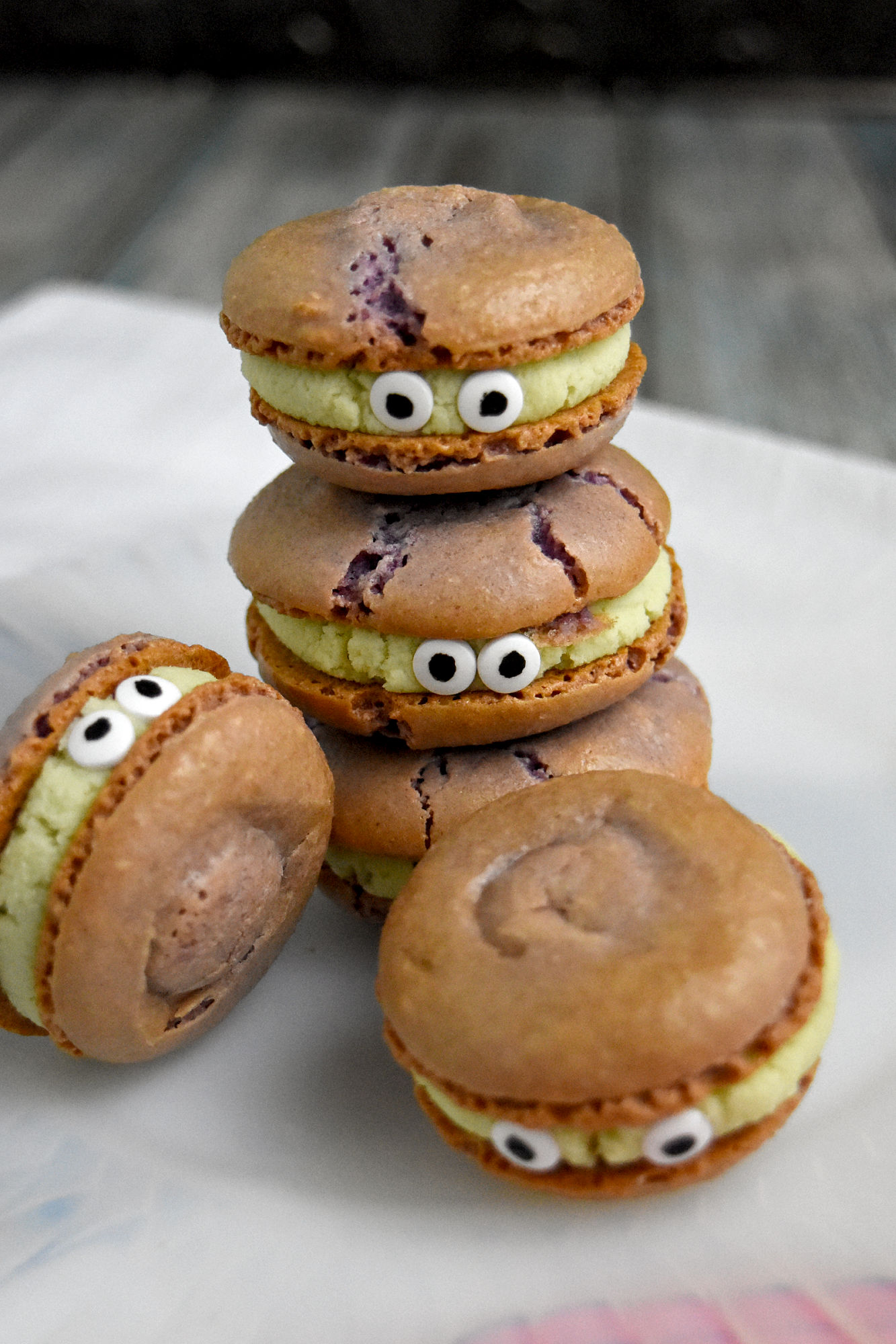 Some say the Purple People Eater Macarons are too pretty to eat...but we say they're too delicious NOT to eat! 😋👀  #PurplePeopleEaterMacarons #MacaronMagic #DeliciousDesserts #FoodieFaves #InstaSweets

