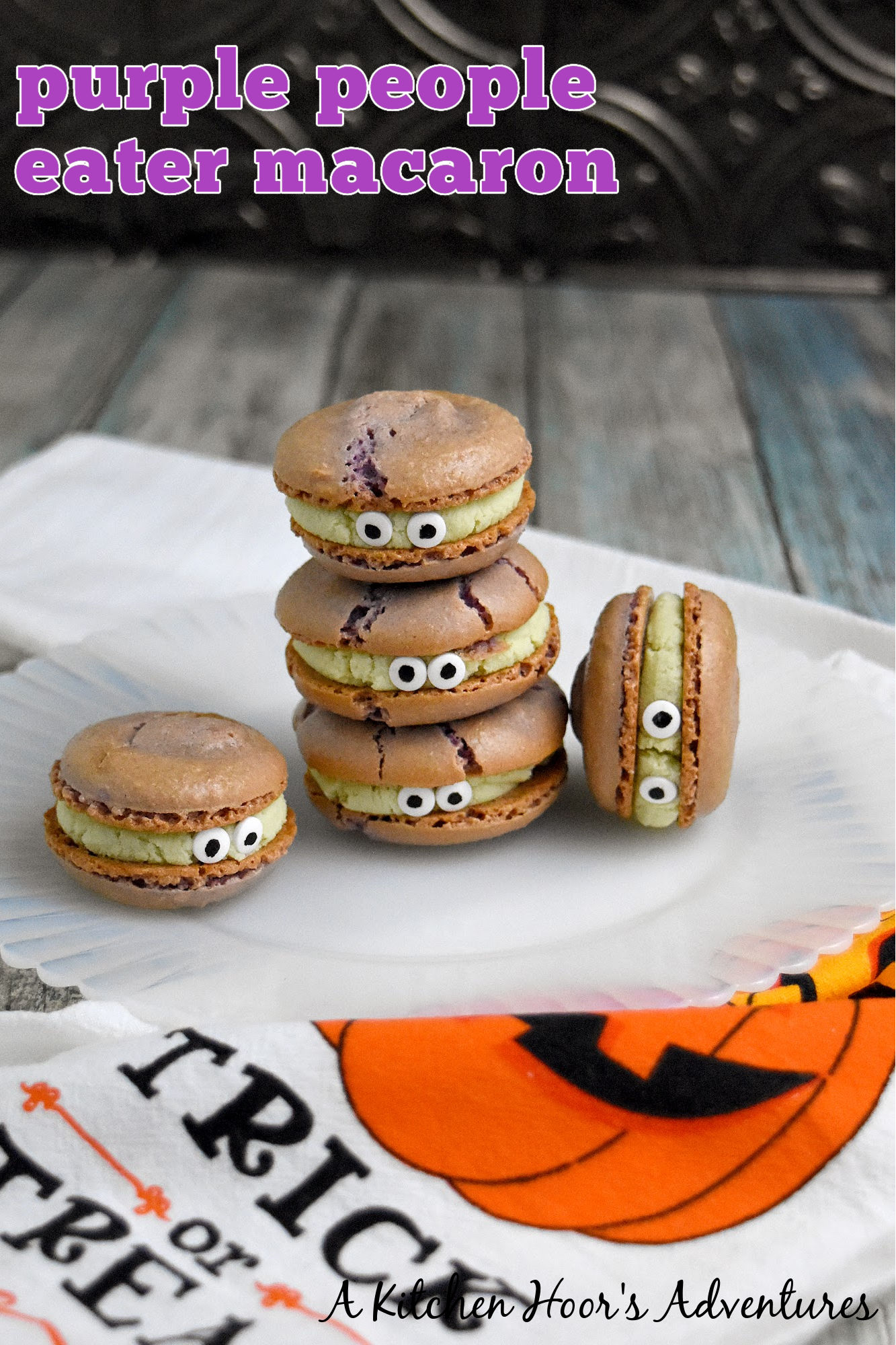 Some say the Purple People Eater Macarons are too pretty to eat...but we say they're too delicious NOT to eat! 😋👀  #PurplePeopleEaterMacarons #MacaronMagic #DeliciousDesserts #FoodieFaves #InstaSweets
