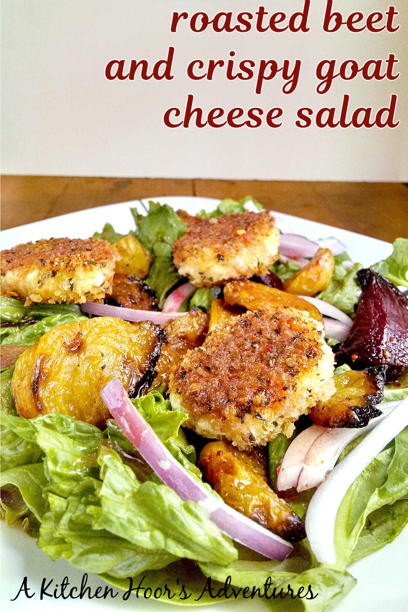 Forget boring salads, our Roasted Beet and Crispy Goat Cheese Salad is a showstopper. Bursting with colors and flavors, it's the ultimate #copycat salad recipe. #BeetSaladBliss #HealthyEatingHabits #CheeseLoversUnite #FoodieFinds #SeasonalEats #SaladLover #HealthyEatingMadeEasy #VeggieLoversUnite #FarmToTableFlavors #GoatCheeseObsessed #SaladPerfectionGoals