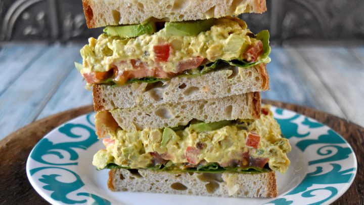 Take your culinary skills to the next level with a curried chickpea salad sandwich that will impress even the pickiest eaters. Perfect for brunch or lunch! #BrunchWeek #veganlunchideas #plantbasedprotein #healthysandwiches #meatlesssandwich #chickpeasaladlove