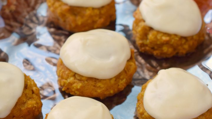 Chai Frosted Pumpkin Oatmeal Cookies