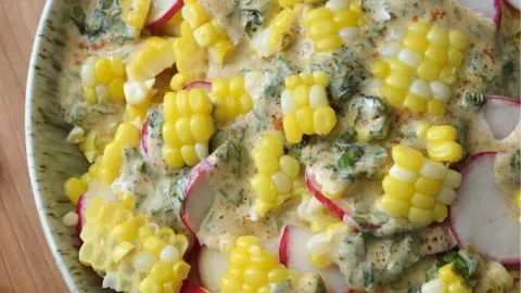 This summer side dish strikes a perfect balance of sweetness and tang, all while featuring the bright, refreshing taste of summer basil.
