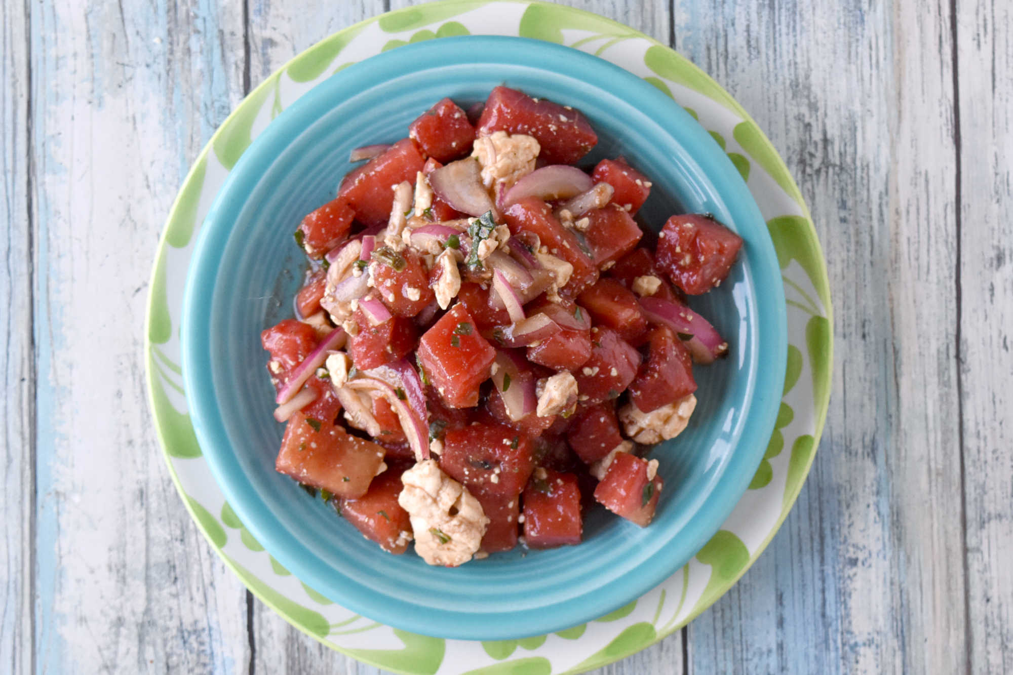 Tired of boring salads? Add a kick of heat and sweetness with our Spicy Watermelon and Feta Salad! Guaranteed to impress your family and friends. #FarmersMarketWeek #SpicyWatermelonFetaSalad #RefreshingSummerSalad #FruityAndSavory #HealthySummerEats #TastySideDishEats