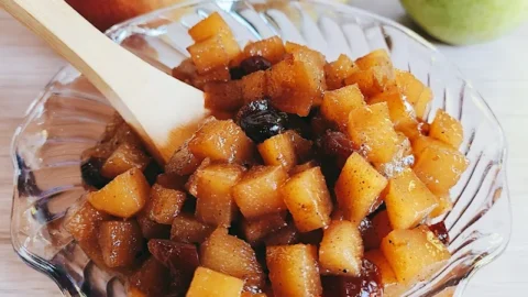 Ginger Pear Compote with Cranberries