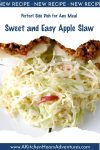 Upgrade your coleslaw game with a crunchy and refreshing easy apple slaw. Perfect for tailgating, potlucks, or as a side dish for any meal. #HealthyEatsWithEase #NoFussFruitSalad #EffortlessAppleSlaw #QuickAndNutritious #FruitAndVeggieFix