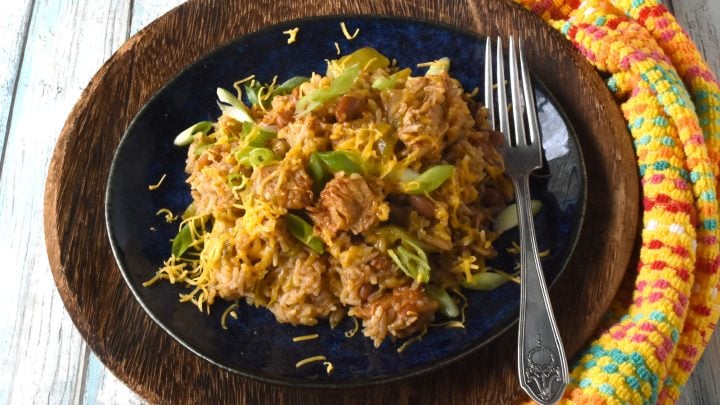 Raise your hand if you love a good one-pot meal! This Green Chile Chicken and Rice is the perfect combination of spicy and savory. Plus it's minimal clean up, maximum flavor! #OurFamilyTable #WeeknightDinner #GreenChileChicken #RiceRecipes #EasyWeeknightDinner #SpicyEats #GreenChileEats #OnePotMeals #SouthwestFlavors #RiceBowls #SpicySatisfaction