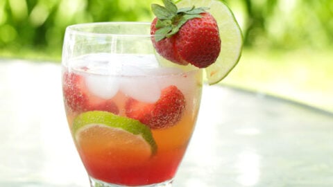 Sweet, tart and the essence of spring into summer, this tasty Strawberry Limeade uses a strawberry simple syrup to make individual servings or a pitcher.