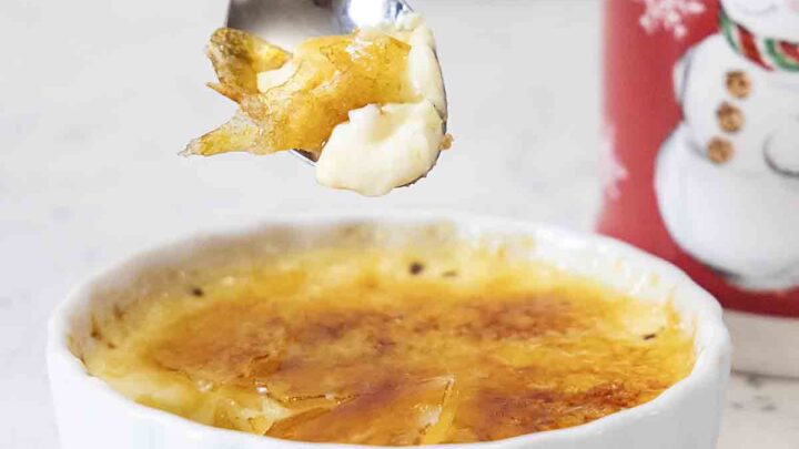 With a creamy custard base and a crunchy sugar topping, No Torch Crème Brulee is easy to make at home–and can be finished under the broiler.