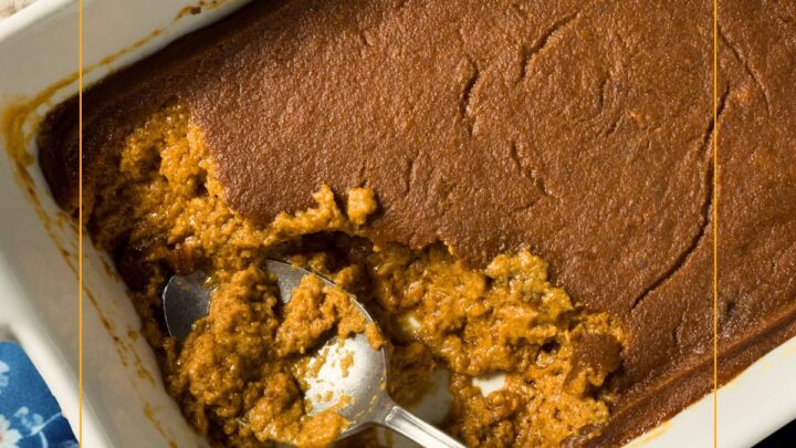 Indian Pudding is a delicious rich caramelly cornmeal pudding. A Colonial American interpretation of English Hasty Pudding.