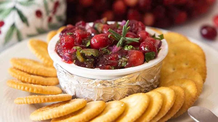 This cranberry salsa is bright, fresh and flavorful. Serve it with chips, as a side for meats, or on cream cheese for a tasty appetizer.