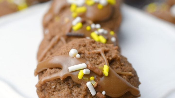 Chocolate Banana Cookies with Sprinkles are such a great way to enjoy chocolate and banana. An easy recipe that tastes great, you'll love baking and eating them.