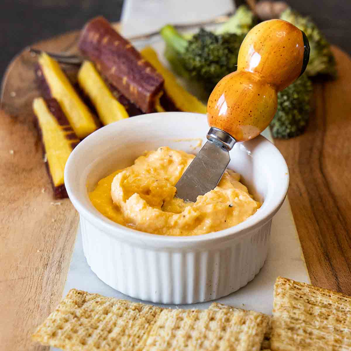 Cheesy and creamy with a spicy kick, this Horseradish Cheese Spread is an appetizer or snack that’s tasty and guilt-free!