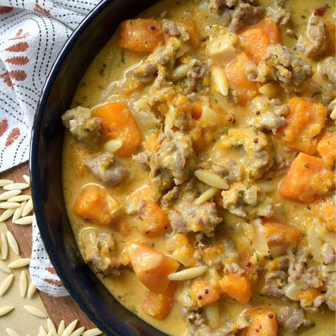 Image for Italian Sausage & Orzo Butternut Squash Soup