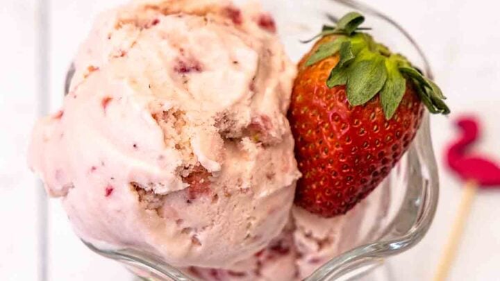 Creamy and fruity, this homemade strawberry ice cream is easy and tasty with no cooking. Celebrate spring!
