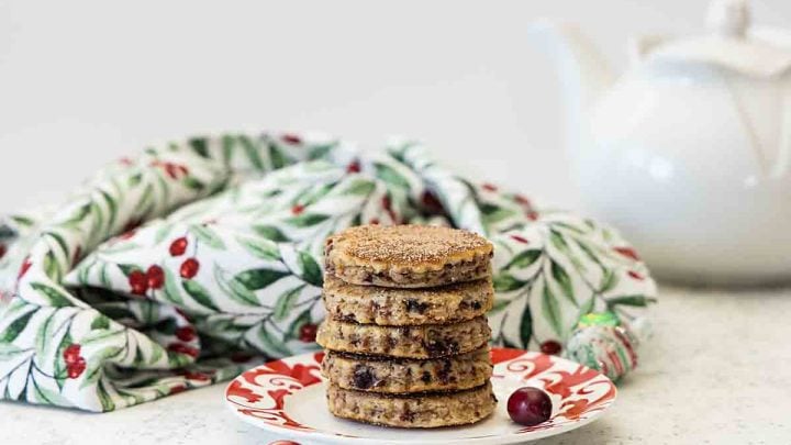 Light, sweet and cinnamon-y, Welsh Cakes are like a cross between a cookie, pancake, and scone! Add cranberry and orange for the holidays.