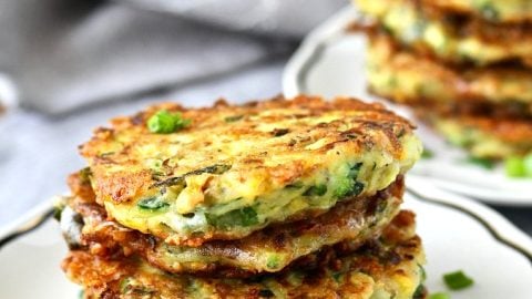 These zucchini cheese pancakes are perfect for breakfast, brunch, and even for snacks.