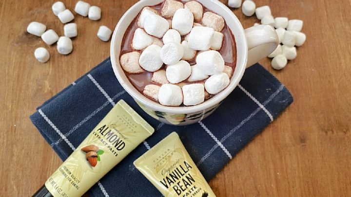 Vanilla and Almond Hot Chocolate is a cozy, kicked-up version of my Slow Cooker Hot Chocolate Recipe, but made quickly on the stovetop for instant comfort.