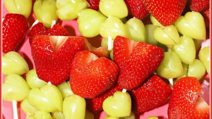 Fruit skewers are always a popular snack