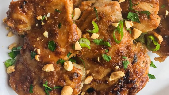 Easy Instant Pot Thai Chicken Thighs simmered in a creamy peanut sauce. Tender, flavorful, and perfect for weeknights. Great for leftovers and meal prep.