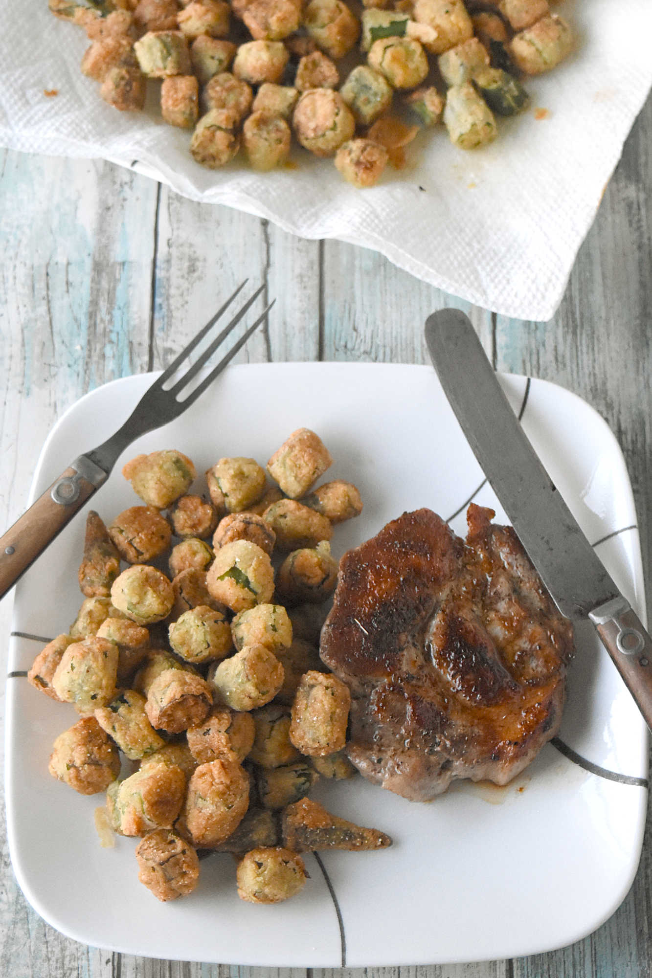 Crispy southern fried okra instantly brings a touch of southern charm to your table. These crunchy, golden bites are the perfect excuse to linger a little longer around the holiday table. #HolidaySideDish #southernfoodlove #okralove #friedfoodheaven #southernfavourites #southerncookingdelights