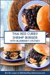 Thai Red Curry Shrimp Burger is a perfect blend of fresh shrimp and fragrant Thai red curry. This burger is sure to please seafood lovers with its combination of bold flavors and tender texture. #shrimpburger #BurgerMonth #burgerlove #redcurryshrimp #ThaiRedCurryShrimpBurger #BurgerLovers #SpicySeafood #ThaiInspiredEats