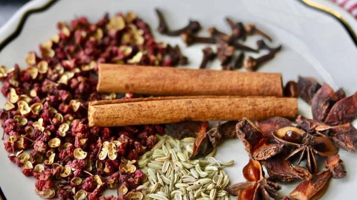 Homemade Chinese Five Spice Powder - one of my favorite spice blends. Sichuan peppercorns, star anise, cloves, fennel, and cinnamon combine to create a wonderful and uniquely flavored seasoning. 