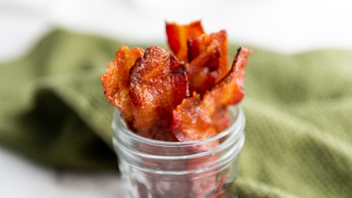 This Candied Maple Brown Sugar Bacon is so delicious and so versatile. It's a great appetizer for a party or for brunch!