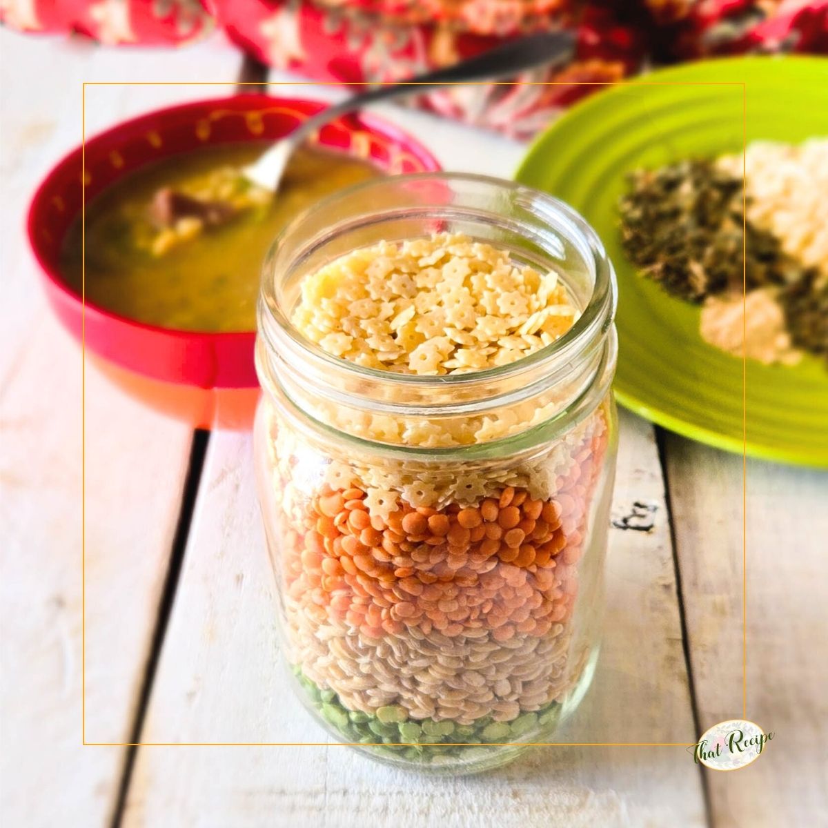 Healthy Lentil Soup Mix in a Jar, is perfect for gift giving. Simple to make with easy to find ingredients.