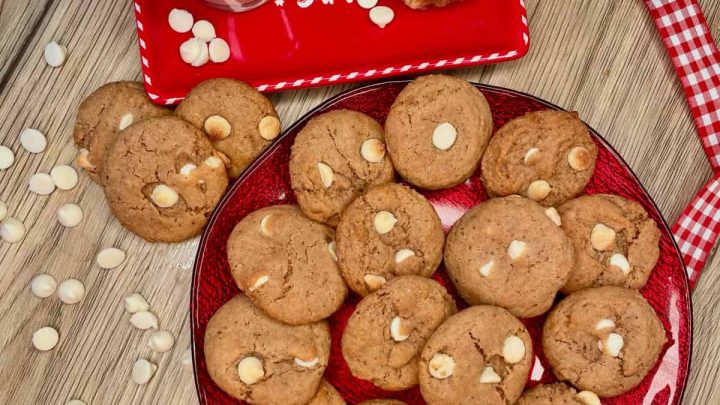 These eggless white mocha cookies are soft, chewy cookies that tastes like your favorite coffeehouse drink transformed into a cookie dessert.