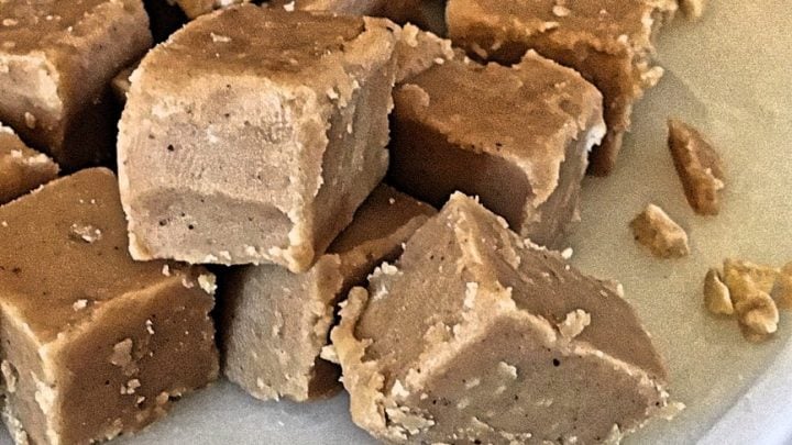 No cook Peanut Butter Fudge is a sweet way to enjoy #PeanutButterDay. Creamy or chunky peanut butter you pick! #FestiveFoodies