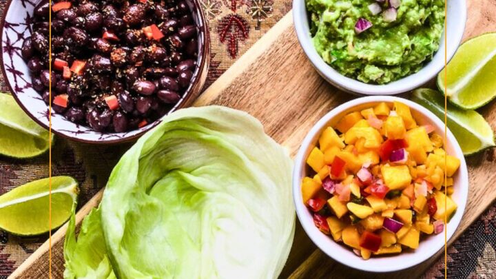 Spicy Black Bean Taco Wraps are a delicious vegetarian wrap perfect for Meatless Mondays, Lenten Fridays or when you want a plant based meal.