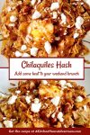 Add a little fiesta to your morning routine with Chilaquiles Hash! This flavorful and colorful dish will have you dancing to your breakfast table. #ChilaquilesLoversUnite #BrunchGoals #MexicanBreakfast #MexicanFoodie #SavoryBreakfastDelight #breakfastideas #Mexicanfood #breakfasttime #breakfastgoals