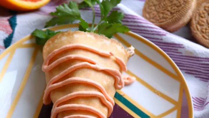 The adorable carrot cake crepes will be the star of your brunch spread this spring season, made easy with premade crepes.
