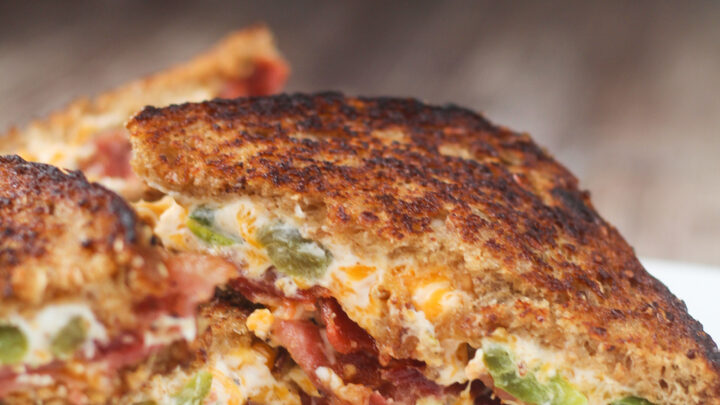 This amazing jalapeno popper grilled cheese sandwich is the ultimate grilled cheese to help you celebrate this national holiday.