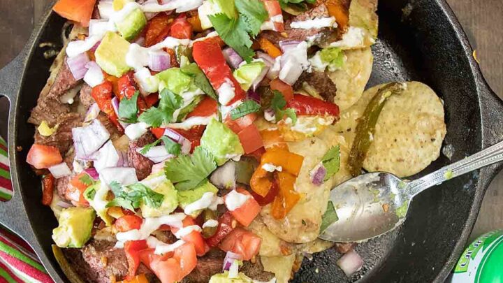oaded with steak, cheese and peppers, Steak Nachos are tasty and satisfying.  Liven up your snacking—or have a seriously fun dinner!
