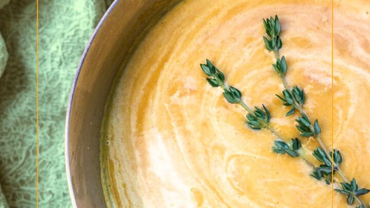 Creamy Ginger Carrot Soup is so satisfying with its silky texture, bright color, and a gentle kick of fresh ginger.