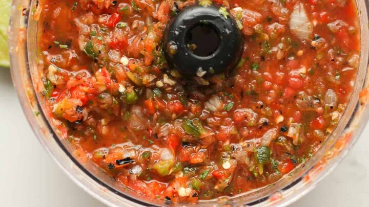 Grilled Salsa is on repeat all summer long when produce is at its peak. Use your fresh tomatoes, jalapeños, bell peppers, poblanos, and onions – and grill until charred and softened. You’ll want to keep this salsa on hand for all the Tex-Mex things!