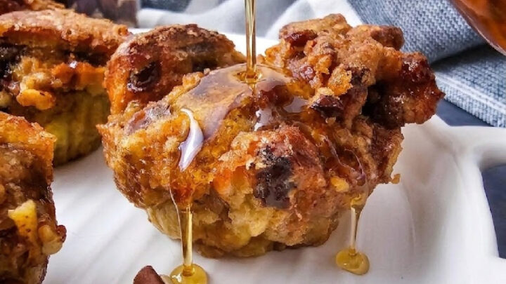 Air Fryer French Toast Muffins made with cinnamon raisin bread are soft, custardy, and perfect for easy breakfasts or meal prep.