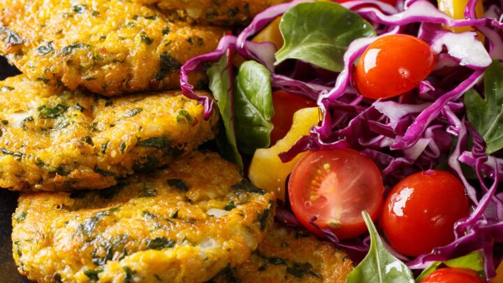 These delicious quinoa burgers are packed with nutrients! They are a vegetarian main dish that is hearty and filling.
