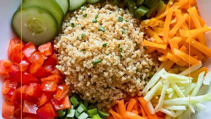 Nutrient-packed sprouted quinoa salad recipe and elevate your taste buds! Packed with protein and flavor, it's perfect for a healthy lunch or dinner.