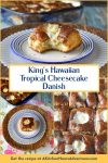 Bring a sweet twist to your brunch with King's Hawaiian Tropical Cheesecake Danish. Each bite blends creamy cheesecake and tropical fruit on fluffy, irresistible pastry. A must-have for your next gathering. #BrunchWeek #KingsofCheesecake #TropicalTreats #DanishDelight #FoodieFaves #IslandBites