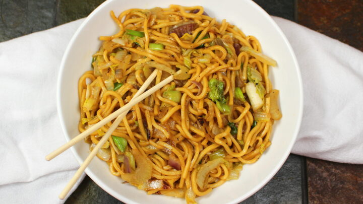 Copycat Panda Express Chow Mein is a DIY home version of the popular restaurant side dish. Or jazz it up with meat for a full meal.