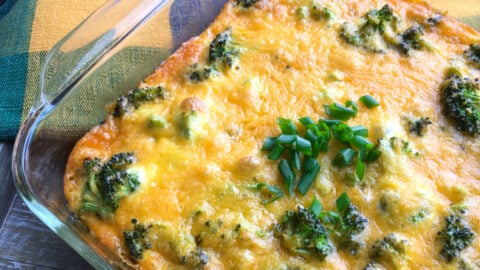 This Potato Sausage Broccoli Casserole is so easy to make! You can even make it ahead of time and pop it in the fridge overnight.